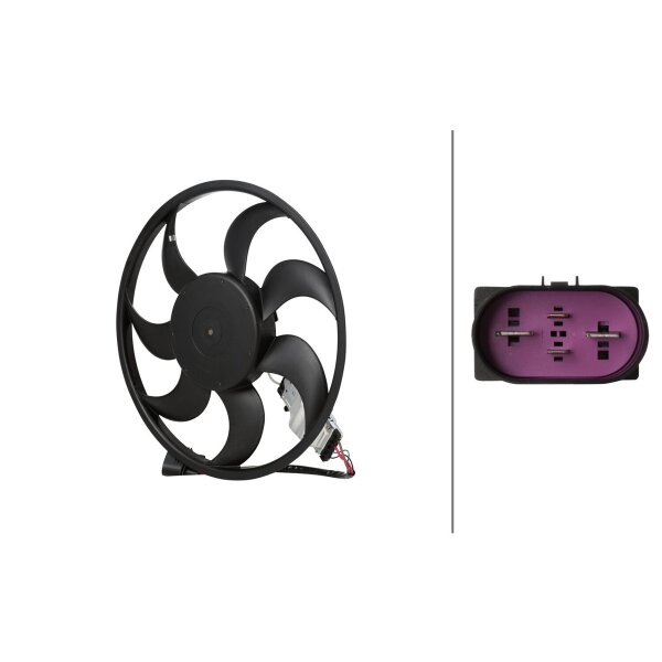 Lüfter Motorkühlung 12 V 318 W 4-polig HELLA für u.a. VW TOUAREG