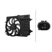 Engine Cooling Fan 12 V 192 W 3-pole HELLA for e.g. MINI...