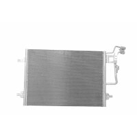 Condenser Air Con without dryer cooling pipes parallel HELLA for e.g. VW PASSAT