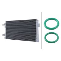 Condenser Air Con with dryer Cooling pipes parallel HELLA...
