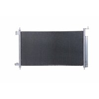 Condenser Air Con with dryer cooling pipes parallel HELLA for e.g. NISSAN JUKE