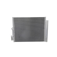 Condenser Air Con with dryer cooling pipes parallel HELLA for e.g. OPEL MERIVA