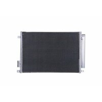 Condenser Air Con with dryer cooling pipes parallel HELLA for FIAT PANDA