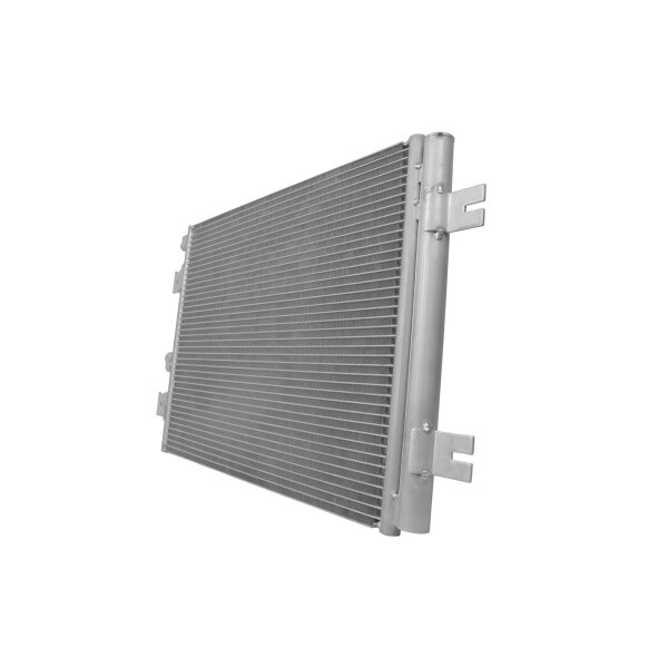 Condenser Air Con with dryer cooling pipes parallel HELLA for DACIA SANDERO