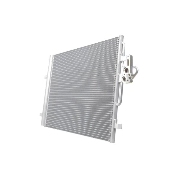 Condenser Air Con with dryer pipes parallel HELLA for e.g. RENAULT TRAFIC