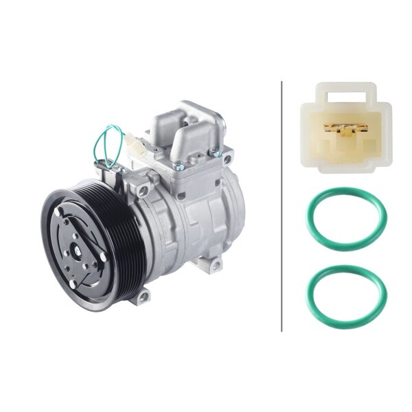 Klimakompressor 24 V Ø 130 HELLA für u.a. MERCEDES-BENZ ACTROS