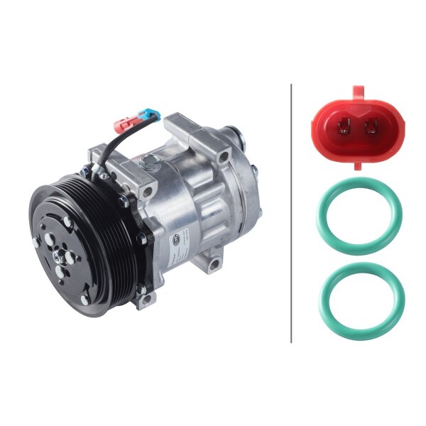 Klimakompressor 24 V Ø 130 HELLA Thermo-Expertise passend für u.a. DAF CF