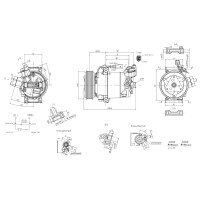 Klimakompressor 12 V Ø 110 HELLA IAM-Expertise passend für u.a. VW UP!