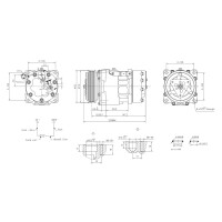 Klimakompressor 12 V Ø 119 HELLA IAM-Expertise für u.a. CITROËN C8