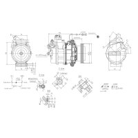 Klimakompressor 12 V Ø 120 HELLA IAM-Expertise für u.a. VW PASSAT