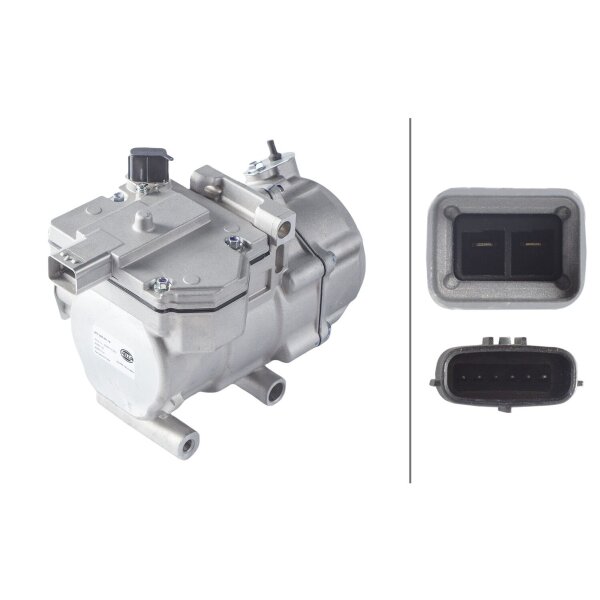 Air Conditioning Compressor 12 V Ø 0 HELLA suitable for e.g. TOYOTA AURIS