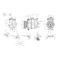 Klimakompressor 12 V Ø 110 HELLA IAM-Expertise passend für u.a. AUDI A4