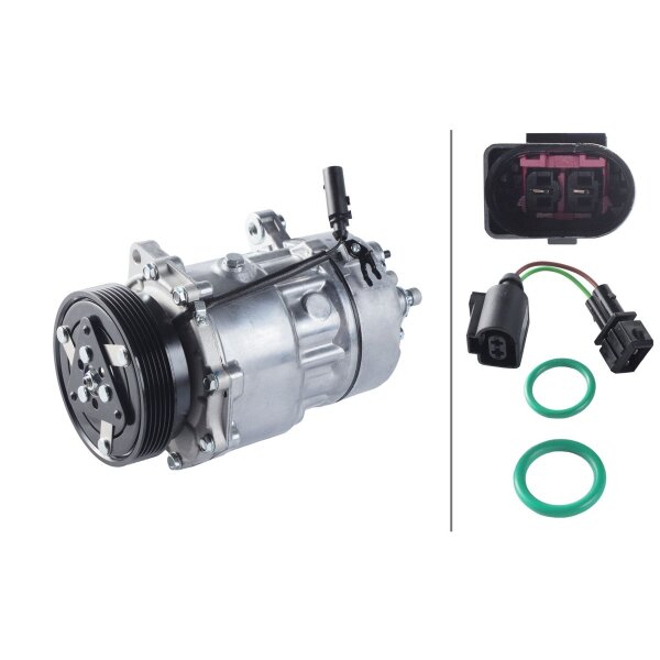 Klimakompressor 12 V Ø 119 HELLA passend für u.a. VW TRANSPORTER