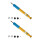 Shock absorber set rear non-supporting BILSTEIN B6 for FORD MUSTANG and others