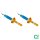 Shock absorber set front gas pressure strut BILSTEIN B6 for e.g. RENAULT Clio II
