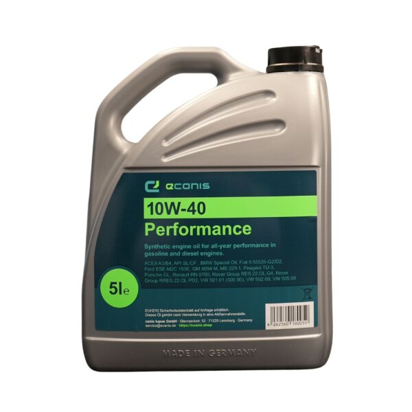 Engine oil 5 l 10W-40 A3/B4 SL/CF ECANIS Performance...