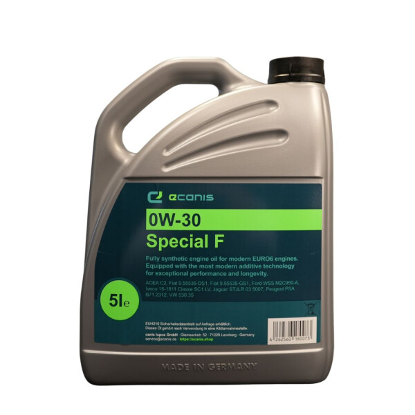 Engine oil 5 l 0W-30 C3 SN ECANIS Special F fully synthetic for various cars