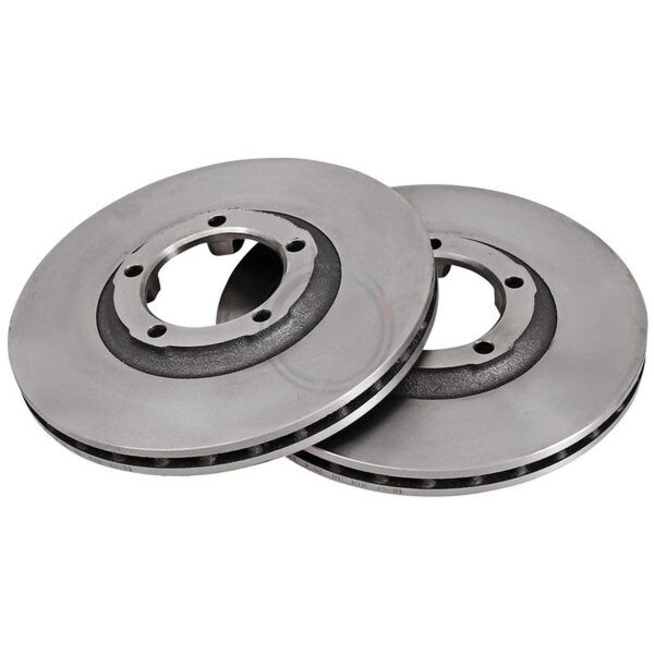 2 Brake Discs Vented Ø 258 mm 22 mm A.B.S. for MITSUBISHI