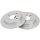 2 Brake Discs solid Ø 253 mm 10.3 mm A.B.S. for e.g. FORD Fiesta