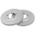 2 Brake Discs Vented Ø 253 mm 20 mm A.B.S. for HYUNDAI