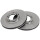2 Brake Discs Vented Ø 254 mm 24 mm A.B.S. for MITSUBISHI