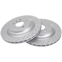 2 Brake Discs perforated/vented Ø 330 mm 22 mm...