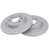 2 Brake Discs Perforated Ø 264 mm 10 mm A.B.S. for...