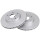 2 Brake Discs Vented Ø 282 mm 23 mm A.B.S. for e.g. HONDA Civic