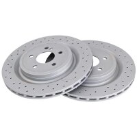 2 Brake Discs slotted/perforated Ø 330 mm 22 mm...