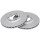 2 Brake Discs Vented Ø 258 mm 22 mm A.B.S. for MITSUBISHI
