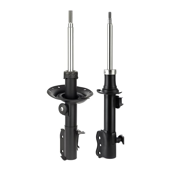 Shock absorber set front axle left right gas strut KYB for HONDA JAZZ