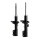 Shock absorber set front axle left right gas strut KYB for HYUNDAI GETZ