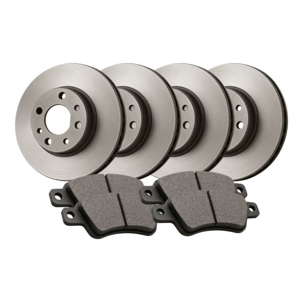 Brake Kit all-round carefree for front axle rear axle HELLA for e.g. VW Golf