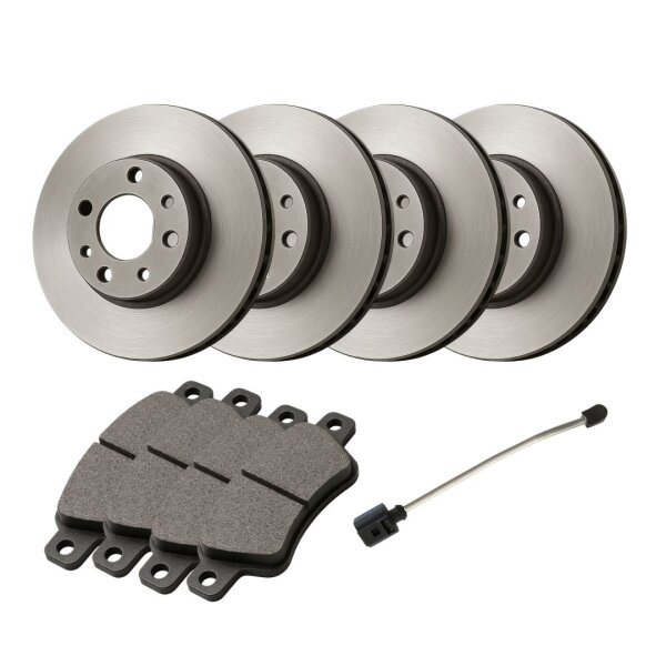 Brake Kit all-round carefree for front axle rear axle HELLA for e.g. AUDI Q2