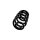 Suspension Spring Set rear axle coil spring Ø 15 mm EIBACH for e.g. AUDI A4