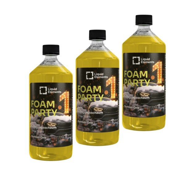 Cleaning foam 3x1l Foam Party Snow Foam LIQUID ELEMENTS effective against dirt