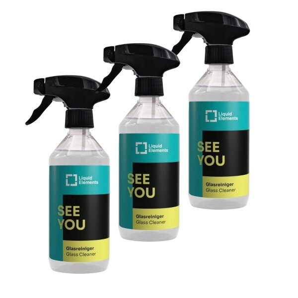 Glass cleaner 3x500ml See You LIQUID ELEMENTS for a clear view without streaks