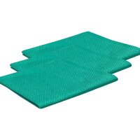 3 windscreen cleaning cloths lint-free glass care Green...