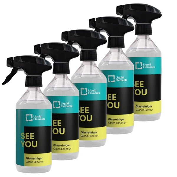 Glass cleaner 5x500ml See You LIQUID ELEMENTS for a clear view without streaks