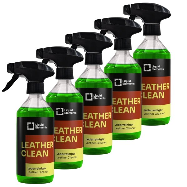 Lederreiniger 5x500ml Leather Clean LIQUID ELEMENTS für empflindliche Flächen