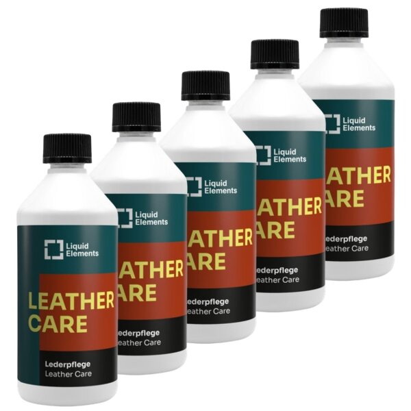 Leather Cleaner 5x500ml Leather Care LIQUID ELEMENTS for all types of leather
