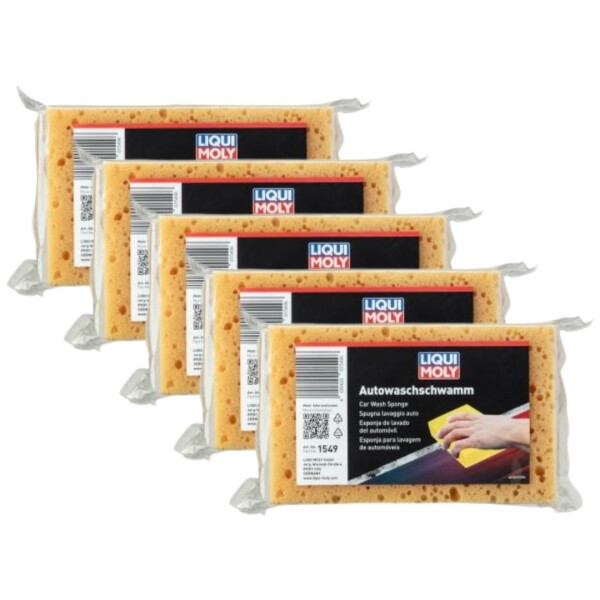 5 Schwämme im Beutel LIQUI MOLY für echten Spaß an der Autowäsche