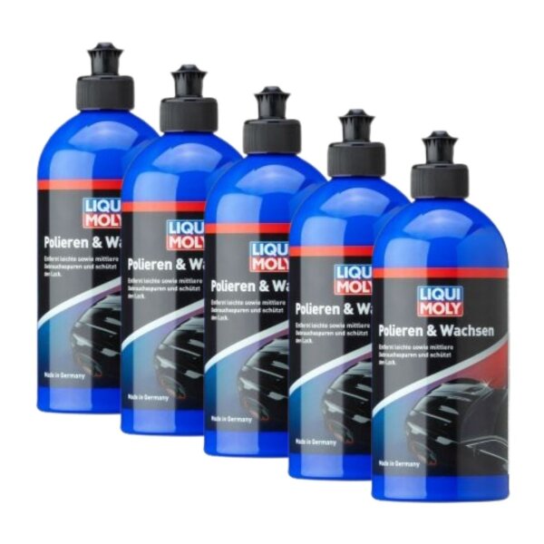 Lackpolitur 5x500 ml in der Flasche LIQUI MOLY für besten Glanz und Versiegelung