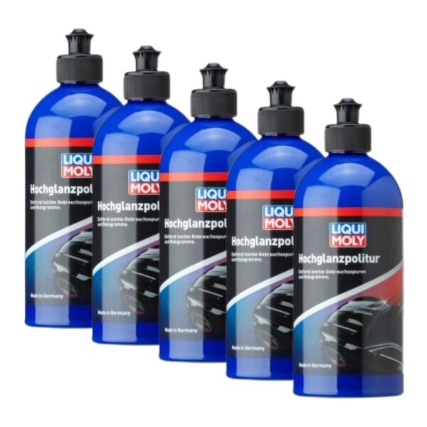 Lackpolitur 5x500 ml in der Flasche LIQUI MOLY für Hochglanz und Versiegelung