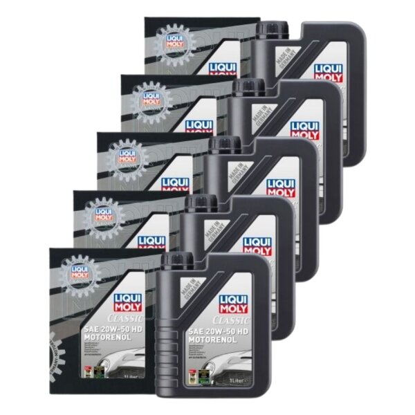 Engine oil multipack LIQUI MOLY 5x1 l 20W-50 API SC/SD/SE/CC Classic SAE