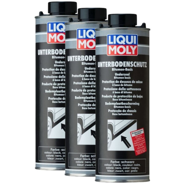 Bitumen-Unterbodenschutz schwarz 3x1 l Dosen LIQUI MOLY schützt vor Schäden