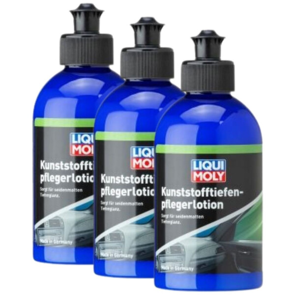 Plastic care product 3x250 ml in a bottle LIQUI MOLY for real deep care