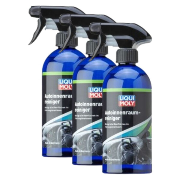 Interior cleaner 3x500 ml spray bottles LIQUI MOLY for car interiors