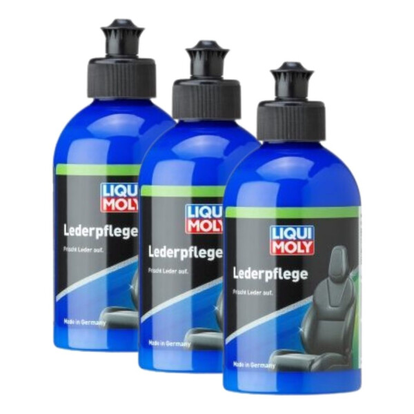 Lederpflegemittel 3x250 ml Flaschen LIQUI MOLY für empfindliche Lederflächen