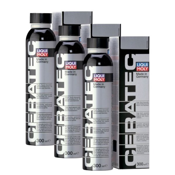 Motoröladditiv 3x300 ml Flaschen LIQUI MOLY effektiver Keramikverschleiß-Schutz